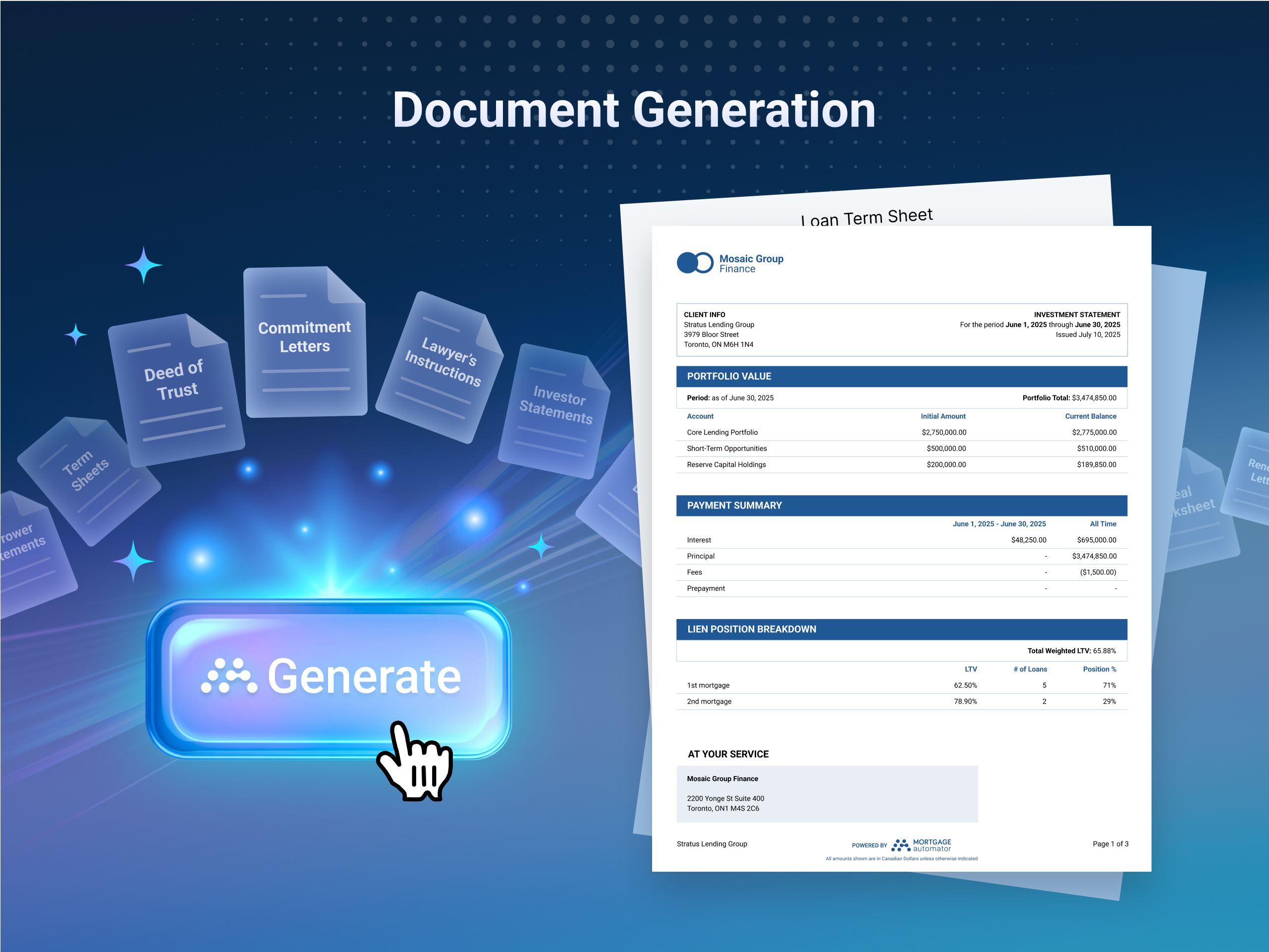 screenshot of Mortgage Automator